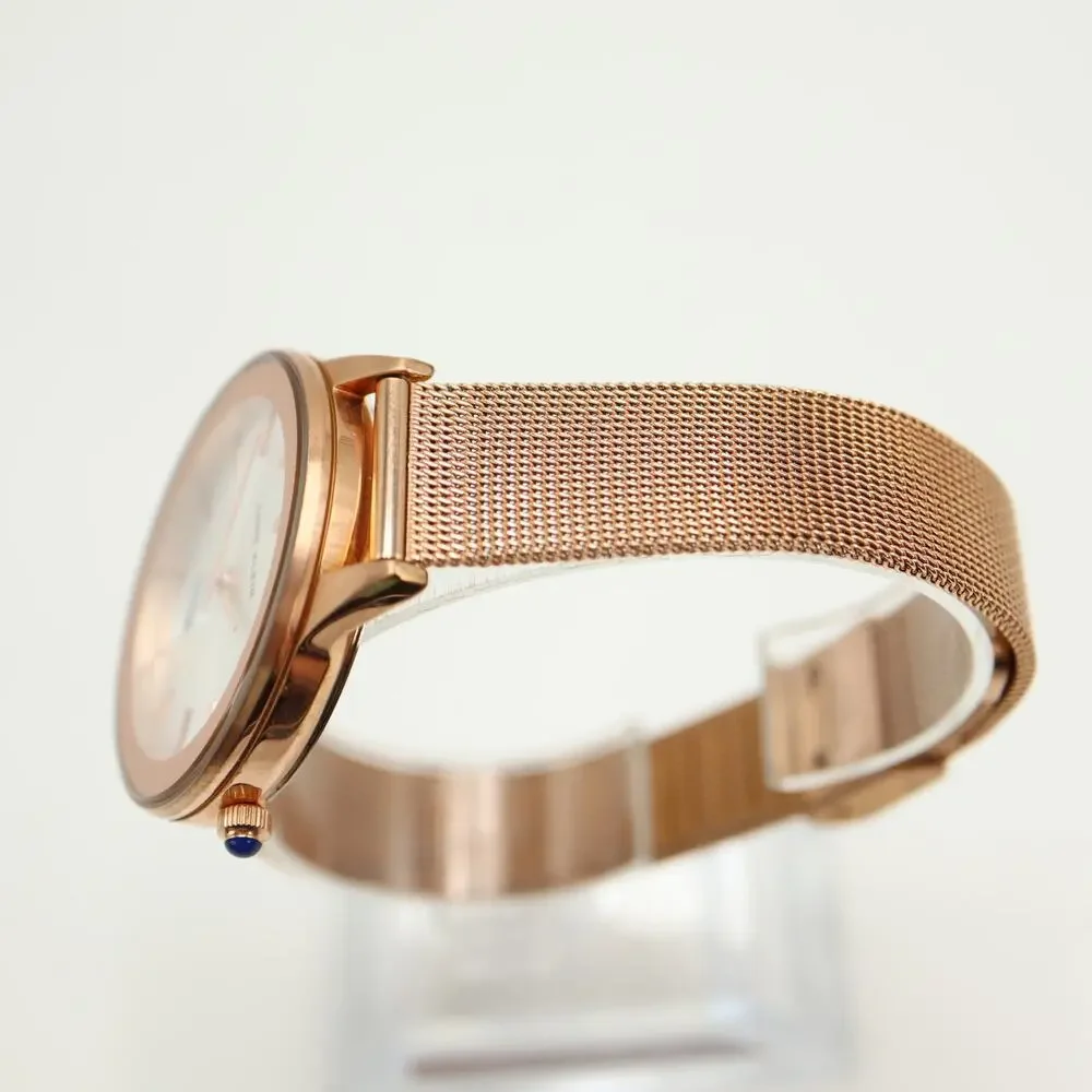 Anne Klein Rose Gold Tone Small Seconds 38mm Womens Watch w New Battery